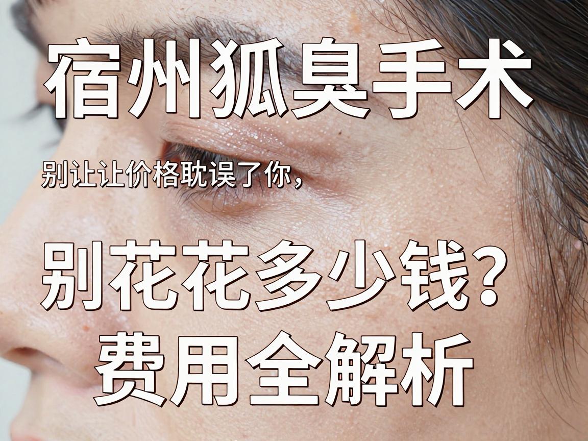 宿州狐臭手术花多少钱？别让价格盲区耽误了你，宿州狐臭手术费用全解析