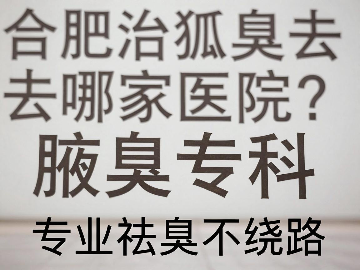 合肥治狐臭去哪家医院？合肥腋秀腋臭专科，专业祛臭不绕路