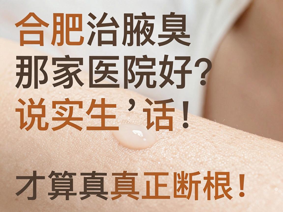 合肥治腋臭那家医院好？腋臭专科医生说实话，选对技术，合肥腋臭治疗才算真正断根！