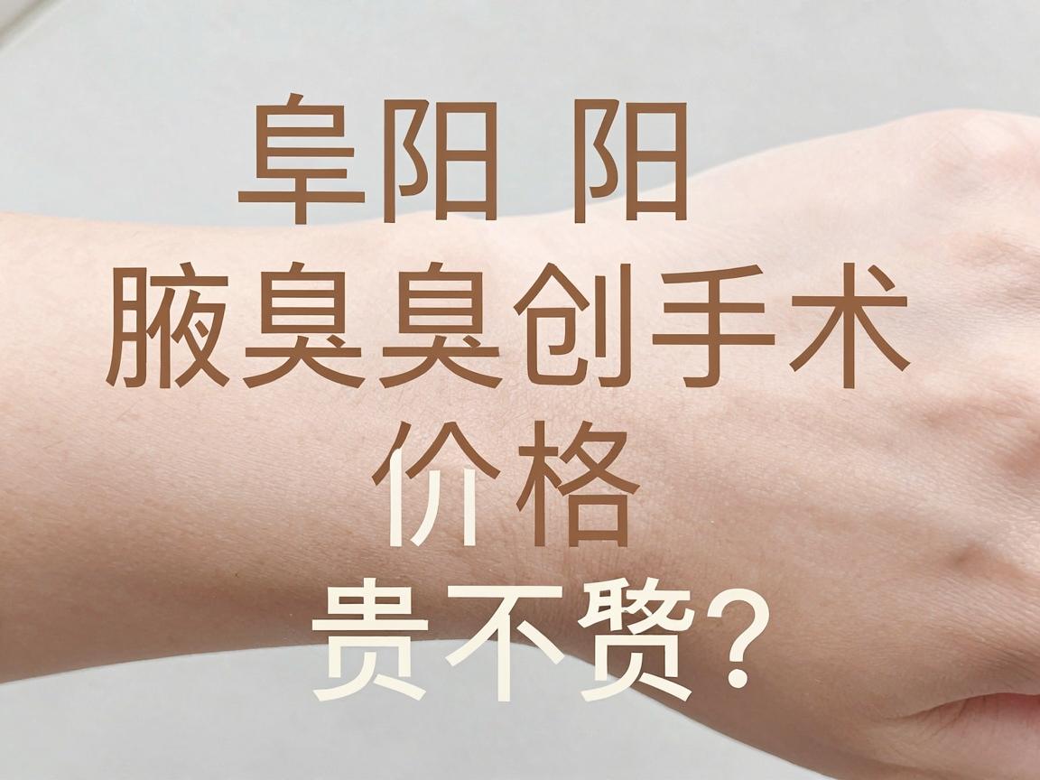 阜阳腋臭微创手术价格贵不贵？先看阜阳腋臭价格明细再决定
