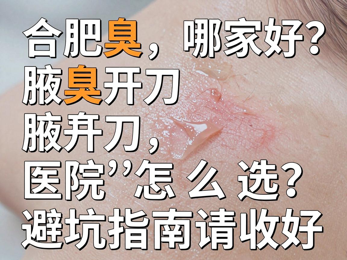 合肥腋臭开刀哪家好？腋臭开刀医院怎么选？这份避坑指南请收好