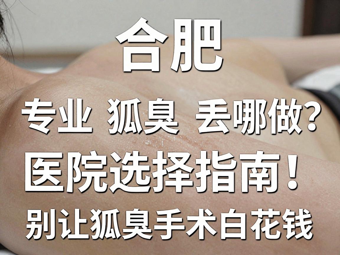 合肥狐臭手术去哪做？合肥专业腋臭医院选择指南，别让狐臭手术白花钱