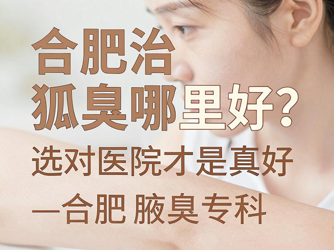 合肥治狐臭哪里好？选对医院才是真好—合肥腋秀腋臭专科深度解析