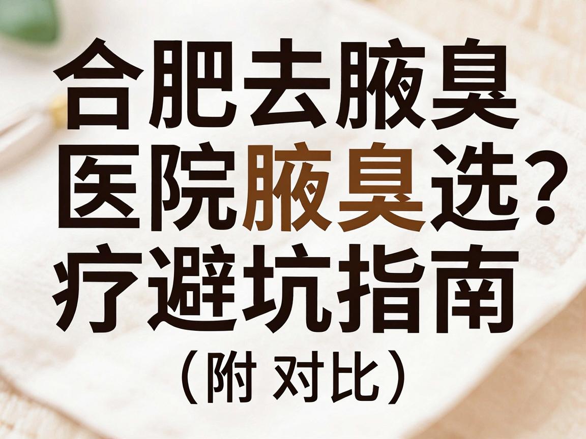 合肥去腋臭医院怎么选？合肥腋臭治疗避坑指南（附对比）