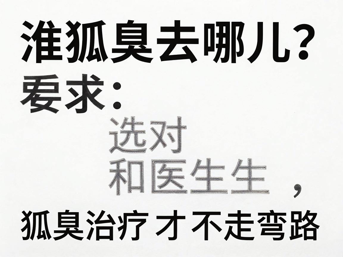 淮南看狐臭去哪儿？选对医院和医生，狐臭治疗才不走弯路