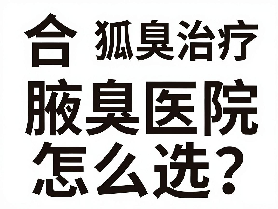 合肥腋臭医院怎么选？这份合肥狐臭治疗排名攻略，帮你避开合肥狐臭诊疗的弯路