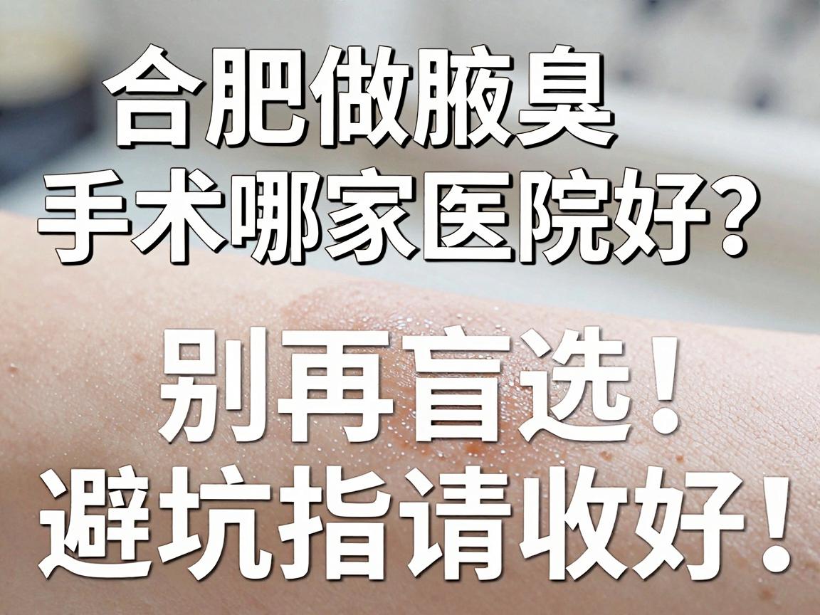 合肥做腋臭手术哪家医院好？别再盲选，这份腋臭手术避坑指南请收好
