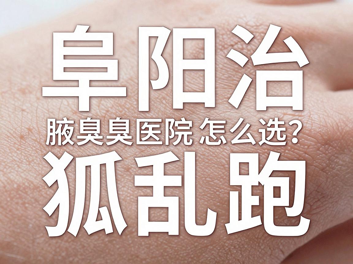 阜阳治狐臭别乱跑，阜阳腋臭医院怎么选？看这篇就够了