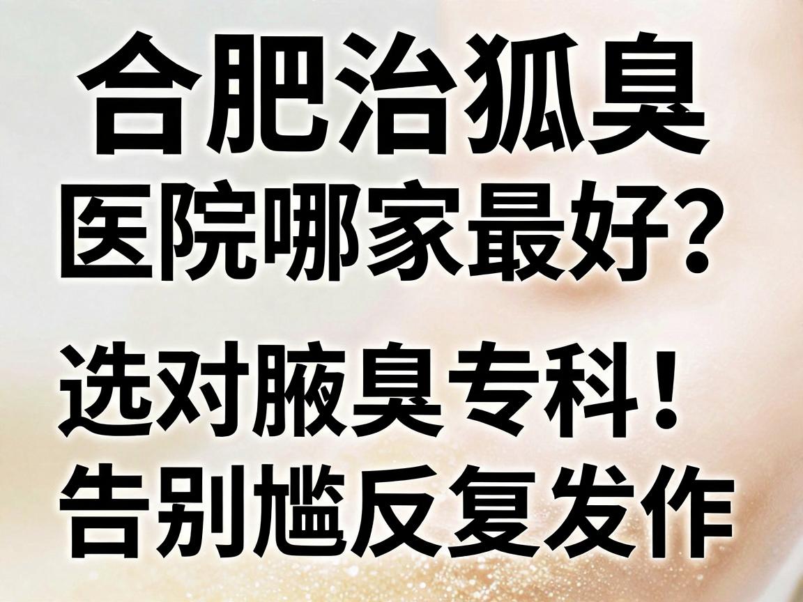 合肥治狐臭的医院哪家最好？选对腋臭专科，告别尴尬反复发作