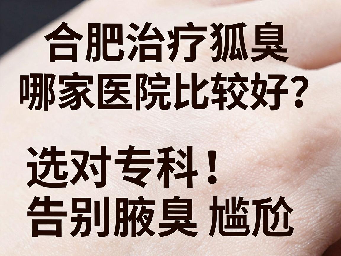 合肥治疗狐臭哪家医院比较好？选对专科，告别腋臭尴尬