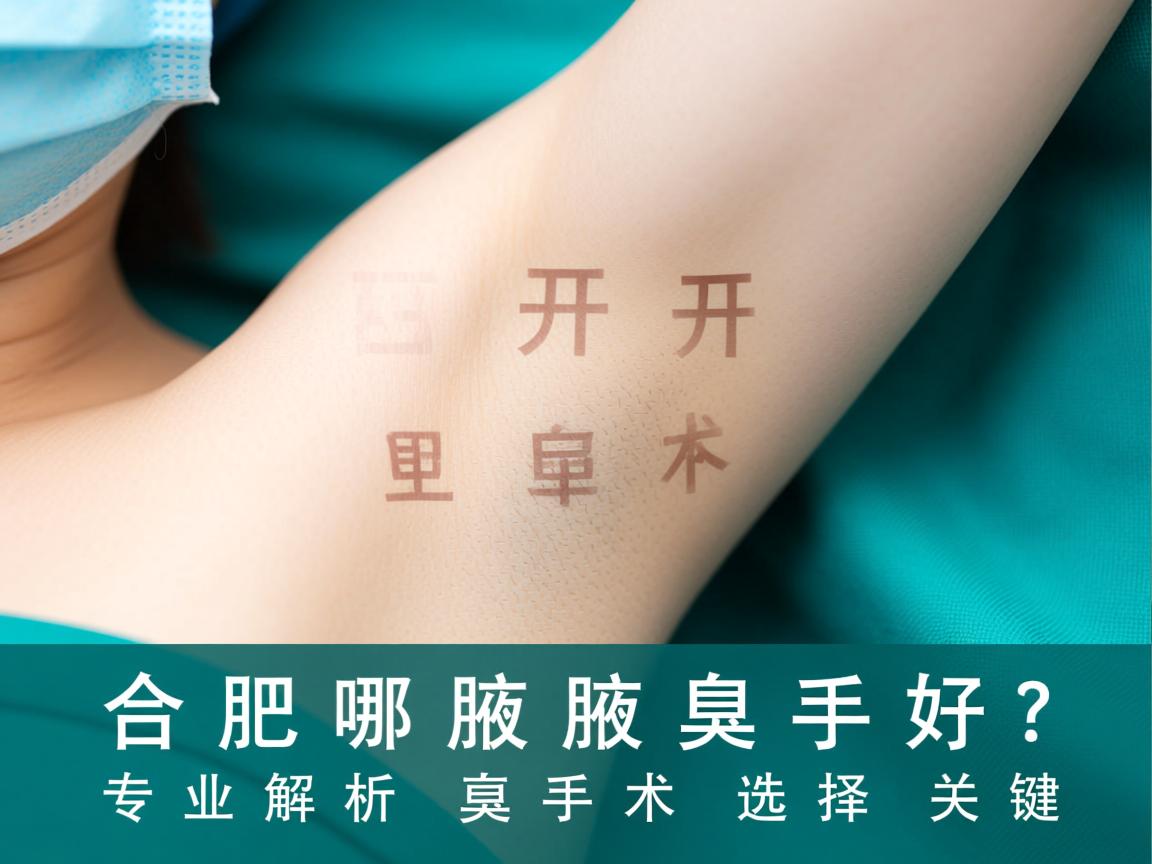 合肥哪里开腋臭手术好？专业解析腋臭手术的选择关键