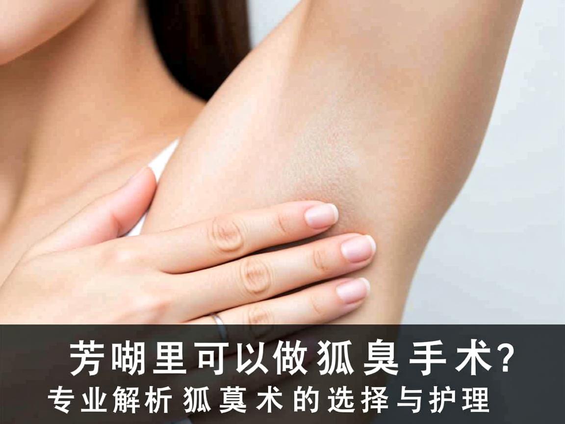 芜湖哪里可以做狐臭手术？专业解析狐臭手术的选择与护理