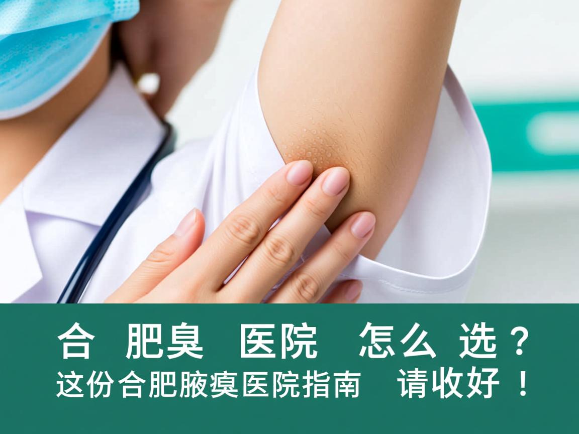 合肥腋臭医院怎么选？这份合肥腋臭医院指南请收好！