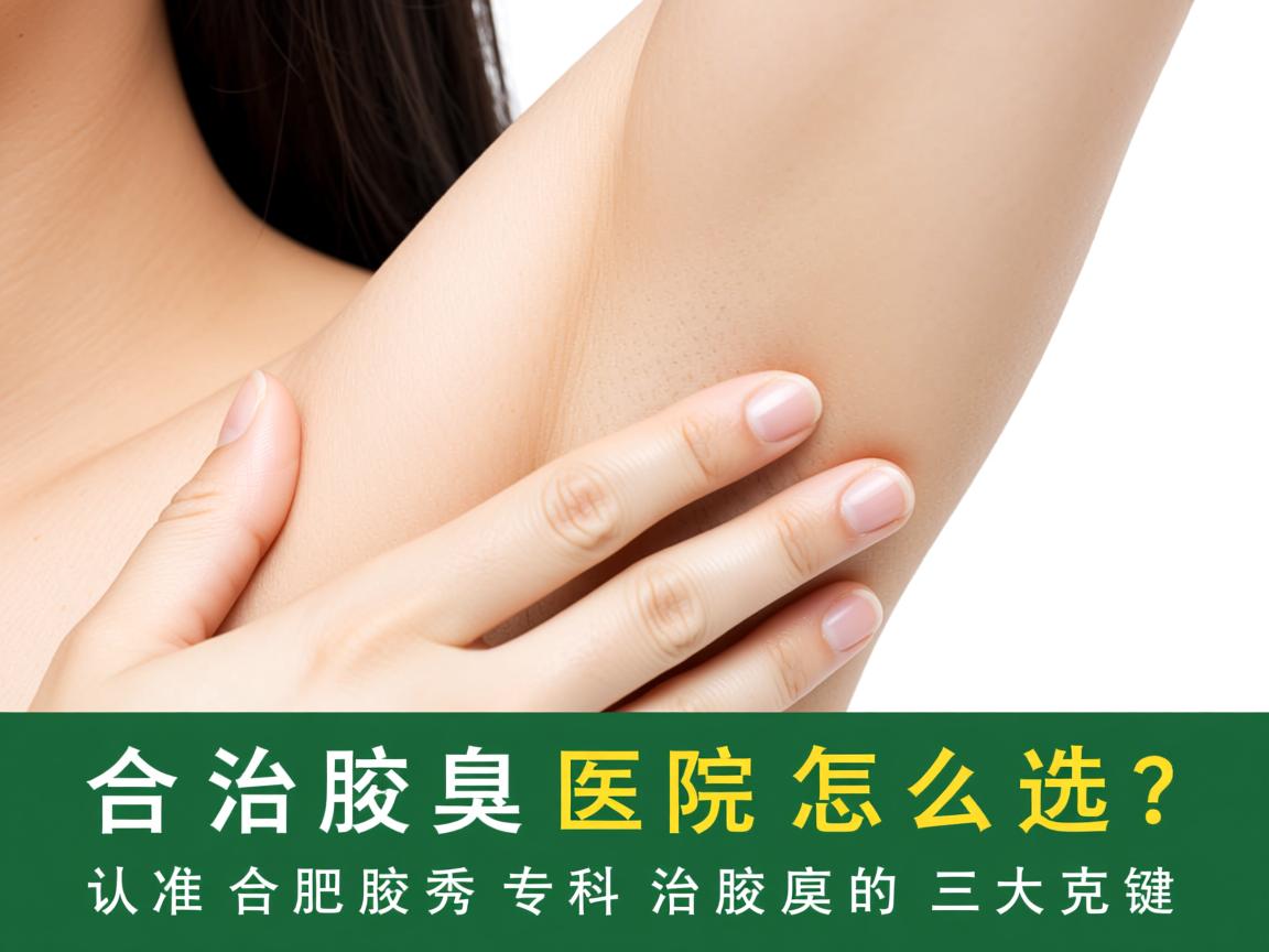 合肥治腋臭医院怎么选？认准合肥腋秀专科治腋臭的三大关键