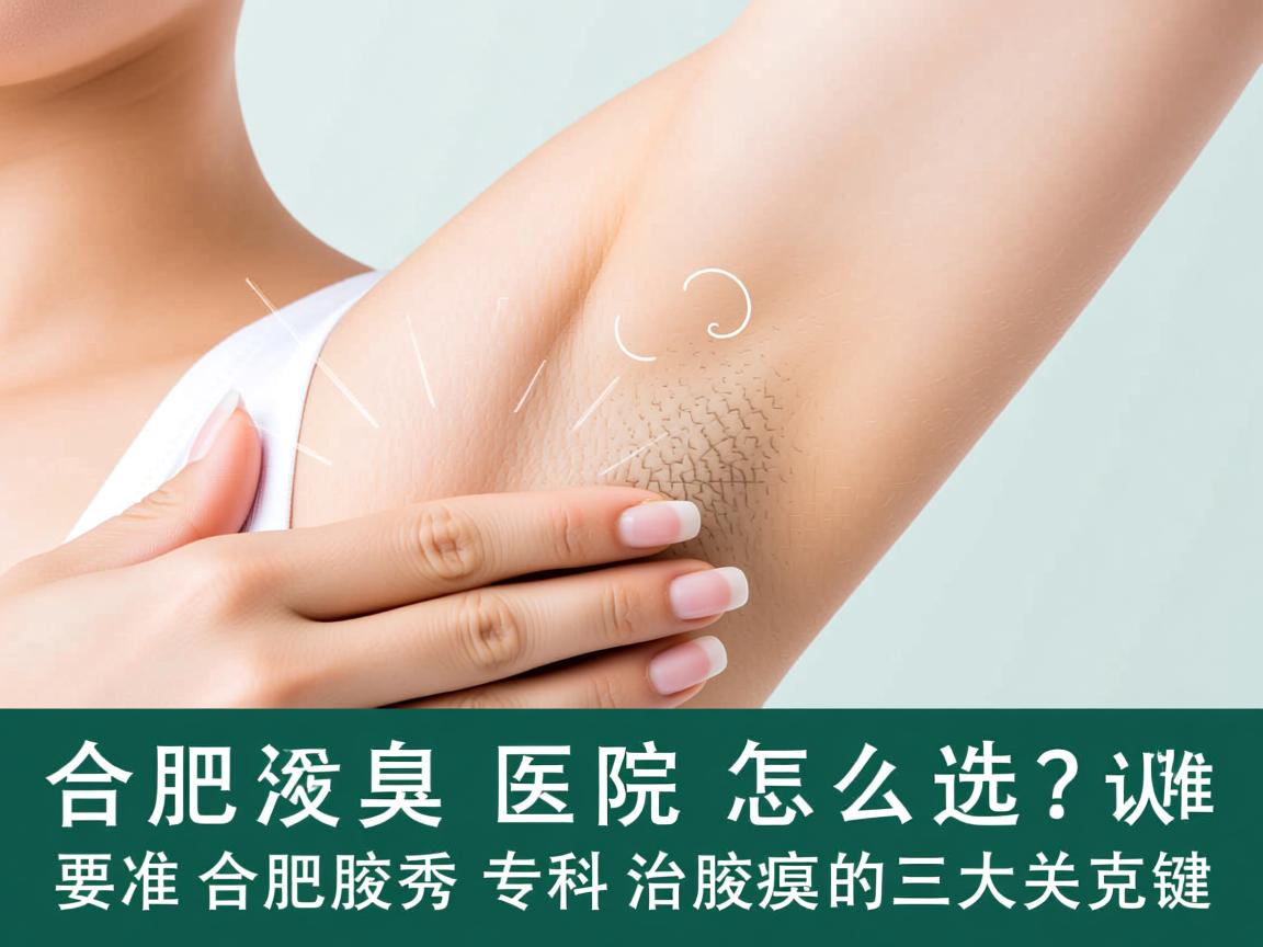 合肥治腋臭医院怎么选？认准合肥腋秀专科治腋臭的三大关键