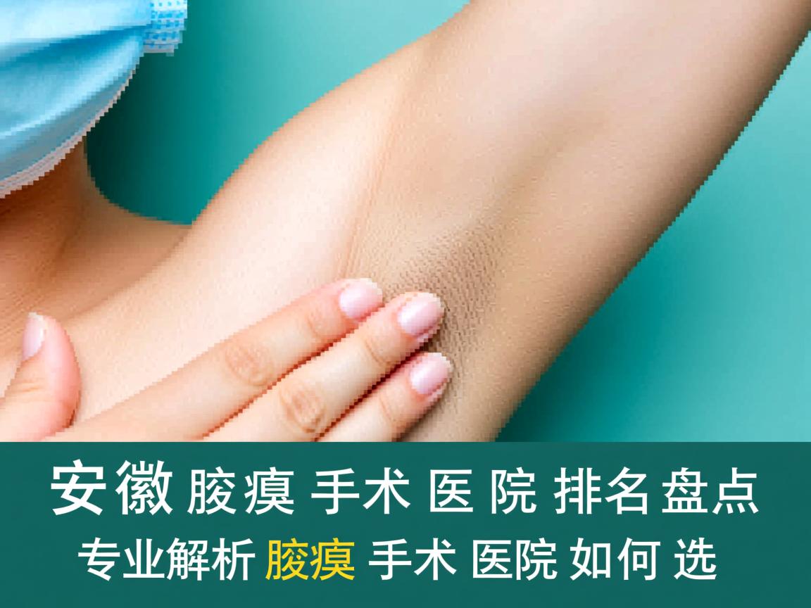安徽腋臭手术医院排名盘点，专业解析腋臭手术医院如何选