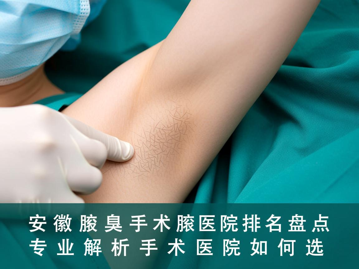 安徽腋臭手术医院排名盘点，专业解析腋臭手术医院如何选