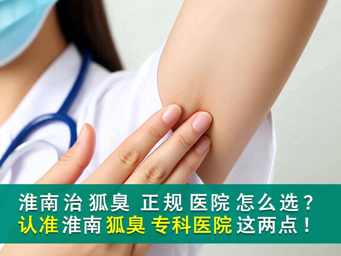 淮南治狐臭正规医院怎么选？认准淮南狐臭专科医院这两点！