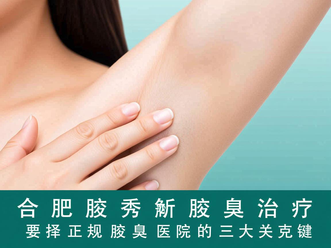 合肥腋秀解析腋臭治疗，选择正规腋臭医院的三大关键