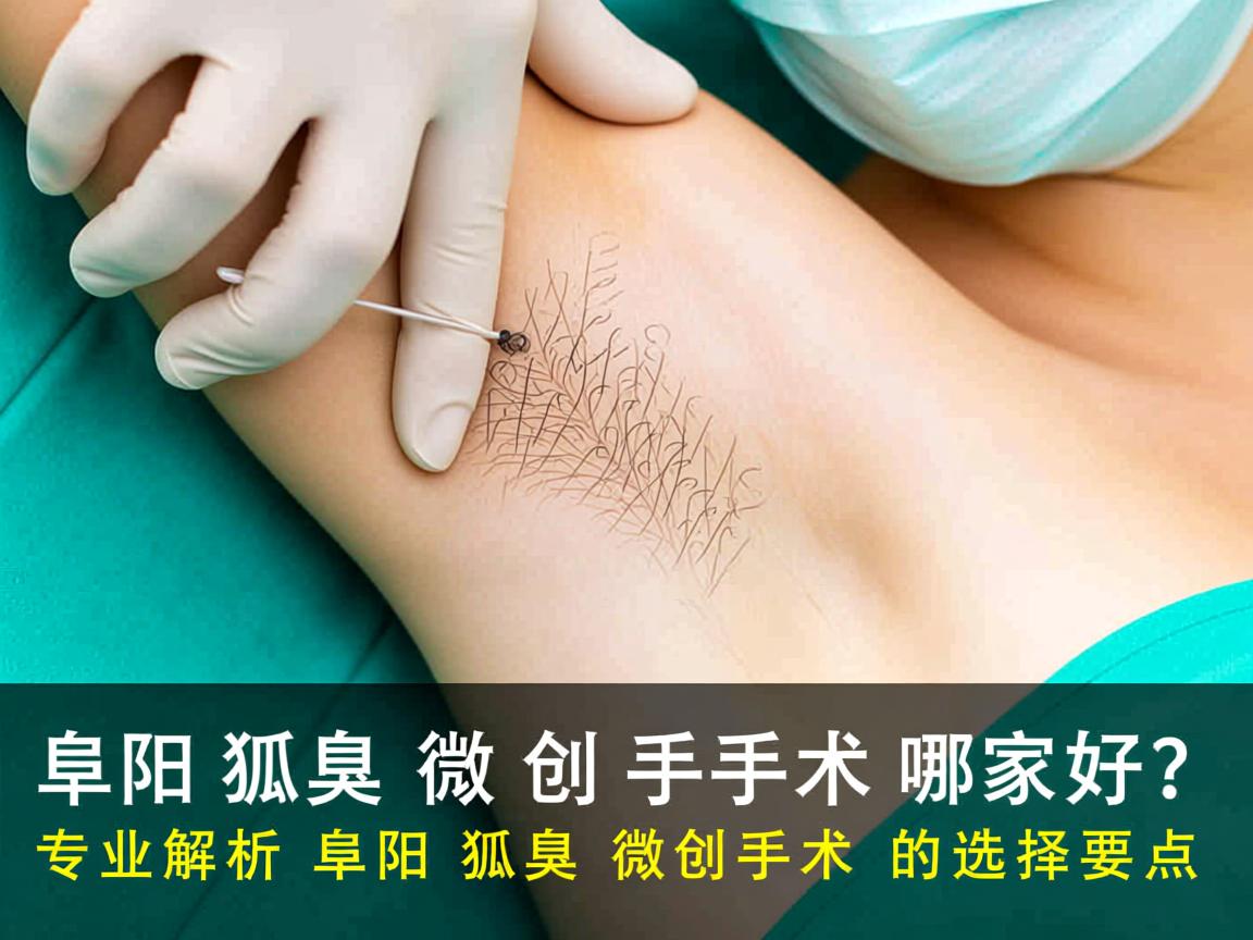 阜阳狐臭微创手术哪家好？专业解析阜阳狐臭微创手术的选择要点