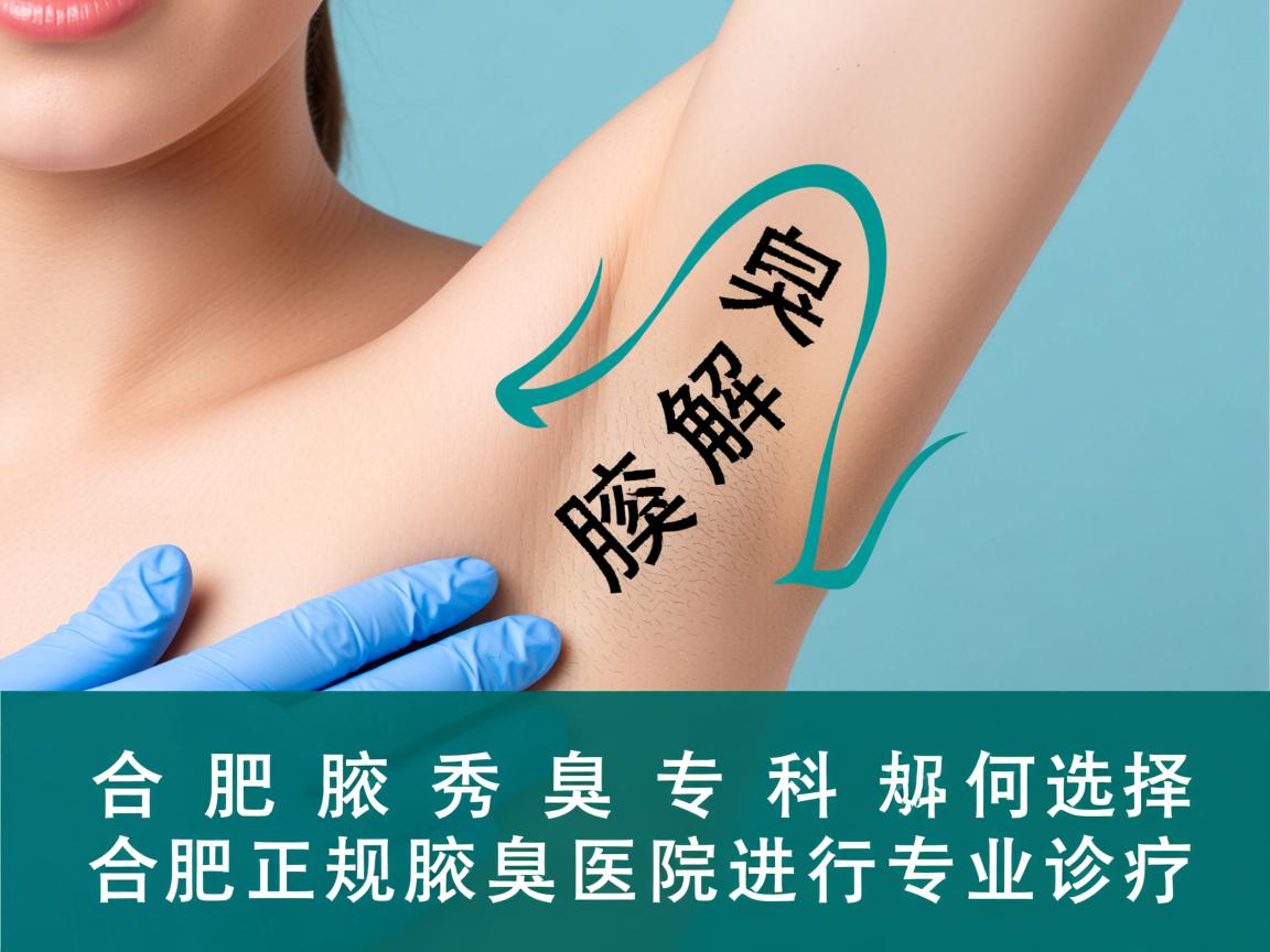 合肥腋秀腋臭专科解析，如何选择合肥正规腋臭医院进行专业诊疗