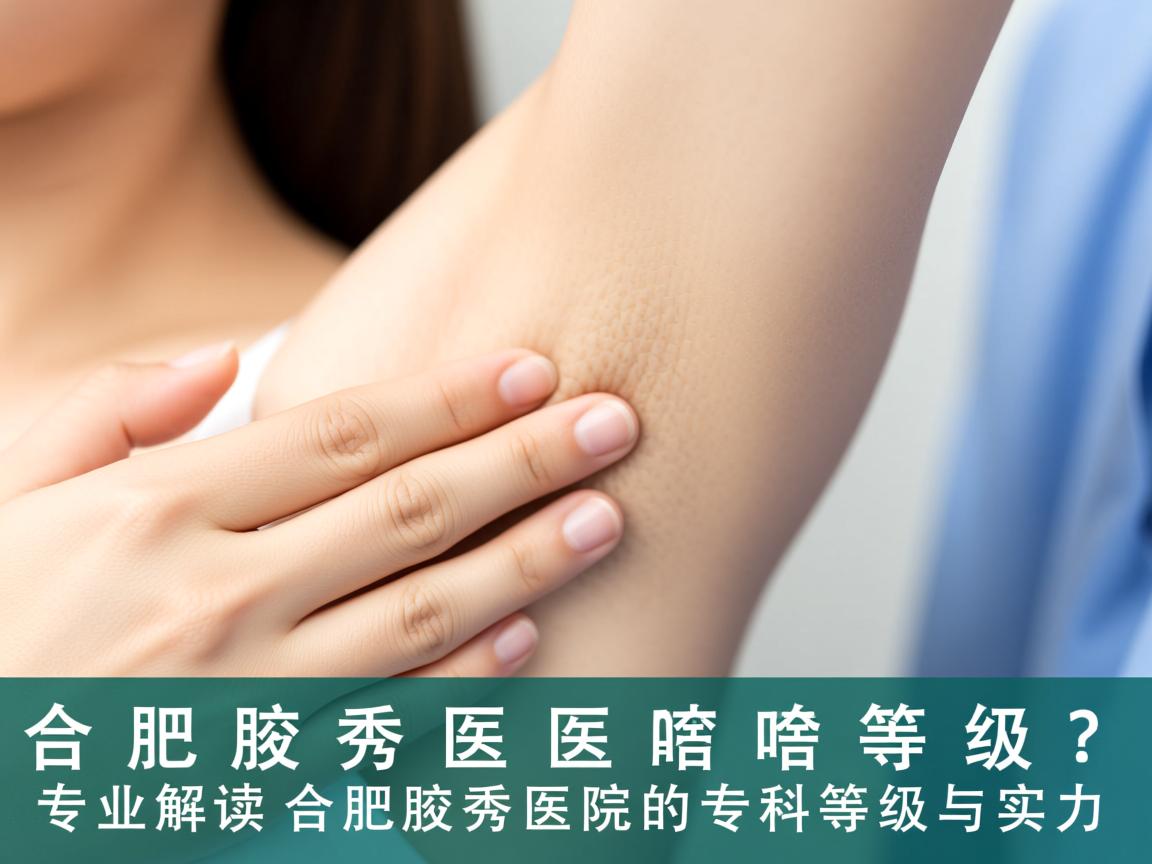 合肥腋秀医院啥等级？专业解读合肥腋秀医院的专科等级与实力