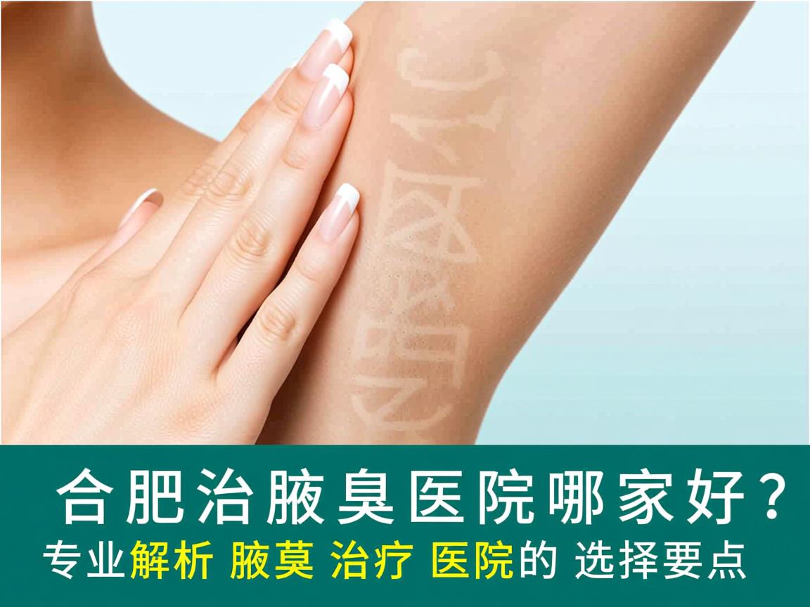 合肥治疗腋臭医院哪家好？专业解析腋臭治疗医院的选择要点