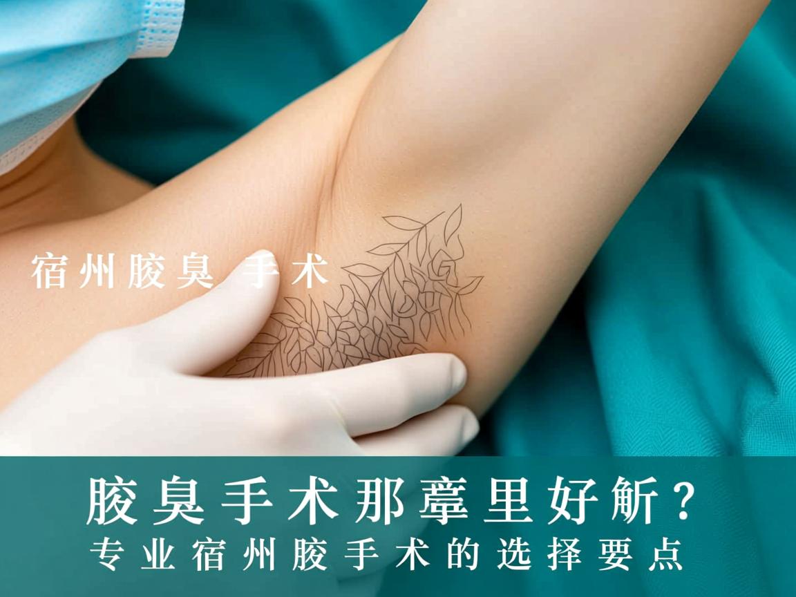 宿州腋臭手术那里好？专业解析宿州腋臭手术的选择要点