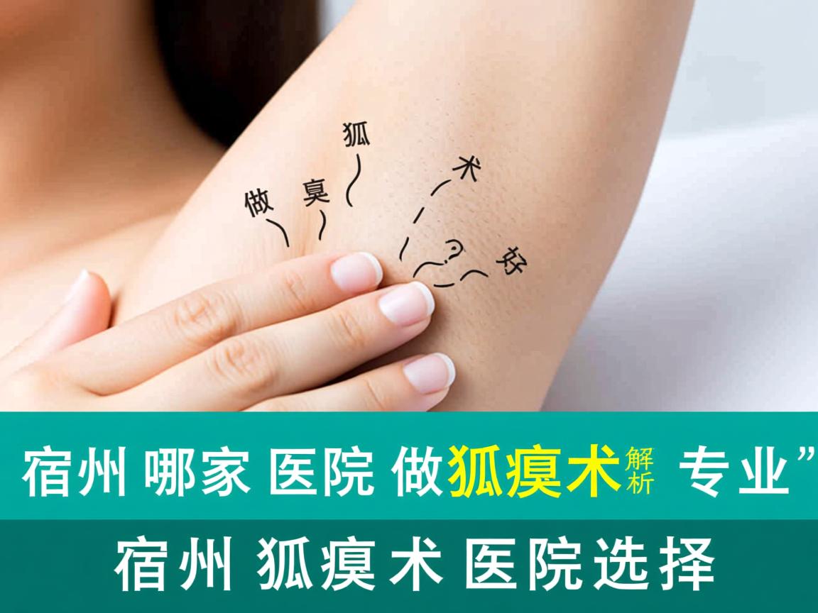 宿州哪家医院做狐臭术好？专业解析宿州狐臭术医院选择