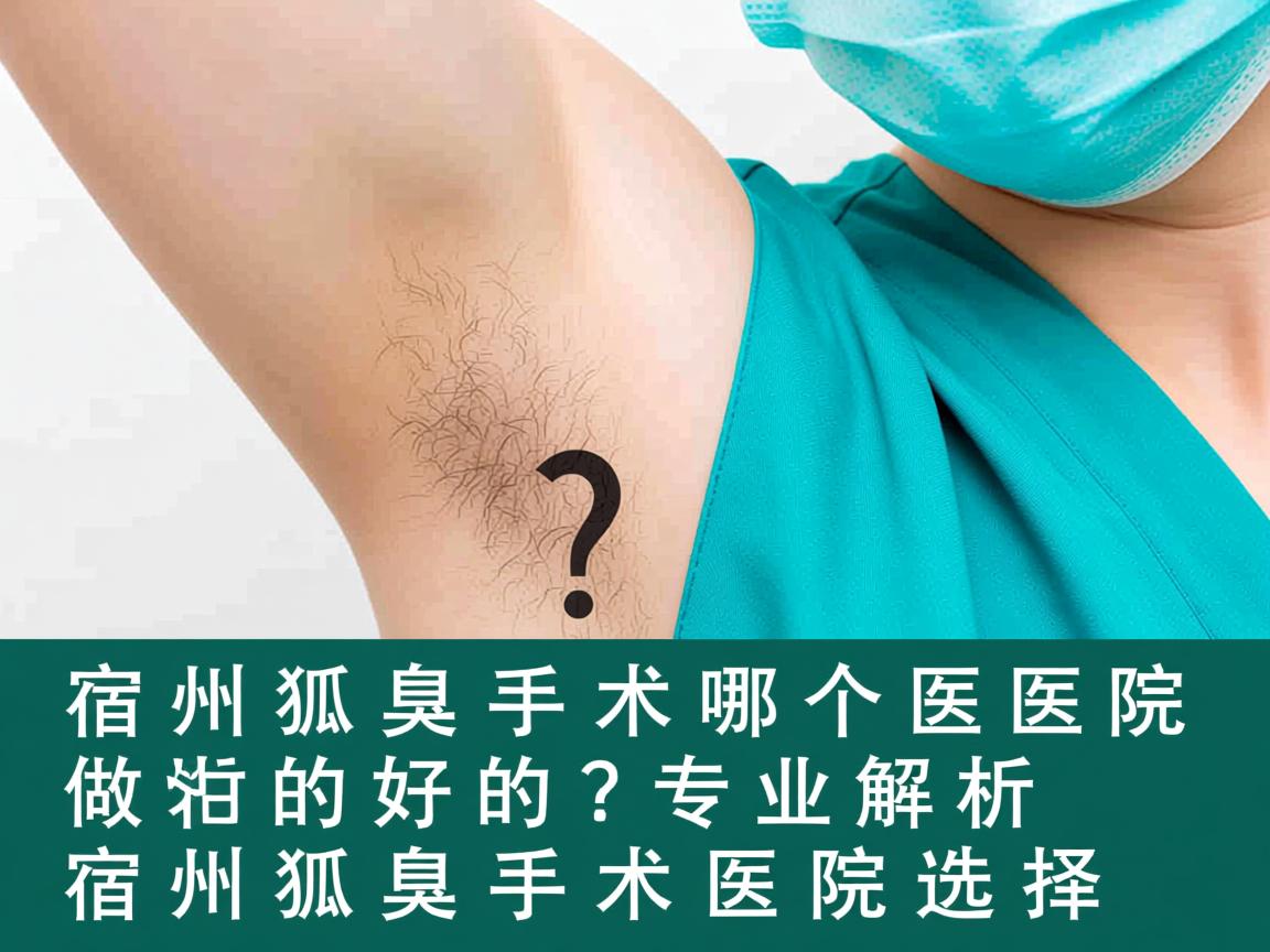 宿州狐臭手术哪个医院做的好？专业解析宿州狐臭手术医院选择