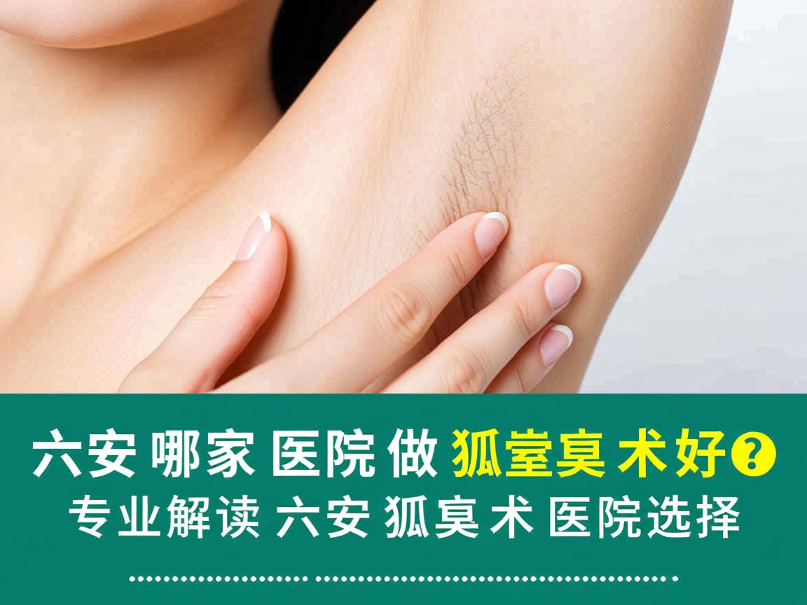 六安哪家医院做狐臭术好？专业解读六安狐臭术医院选择