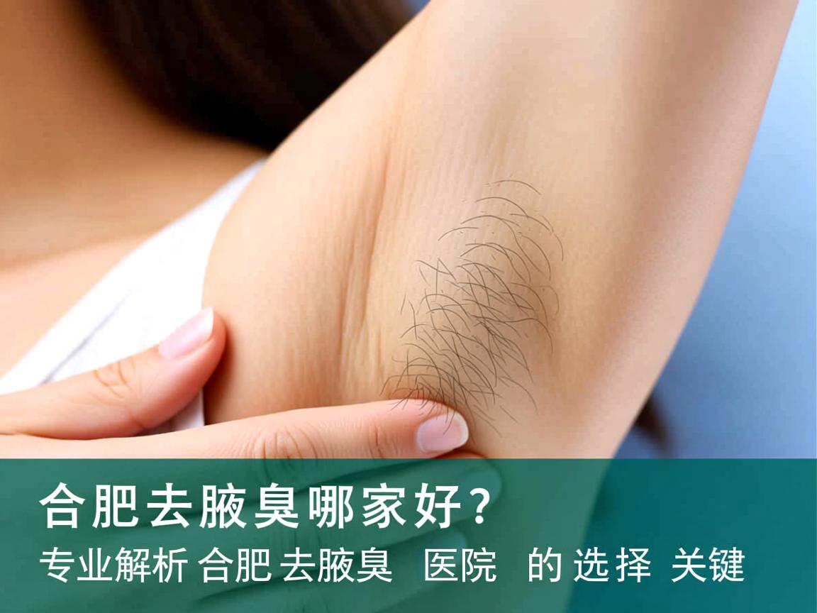合肥去腋臭哪家好？专业解析合肥去腋臭医院的选择关键