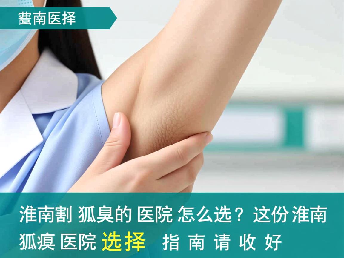 淮南割狐臭的医院怎么选？这份淮南狐臭医院选择指南请收好