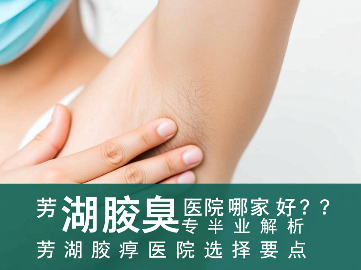芜湖腋臭医院哪家好？专业解析芜湖腋臭医院选择要点