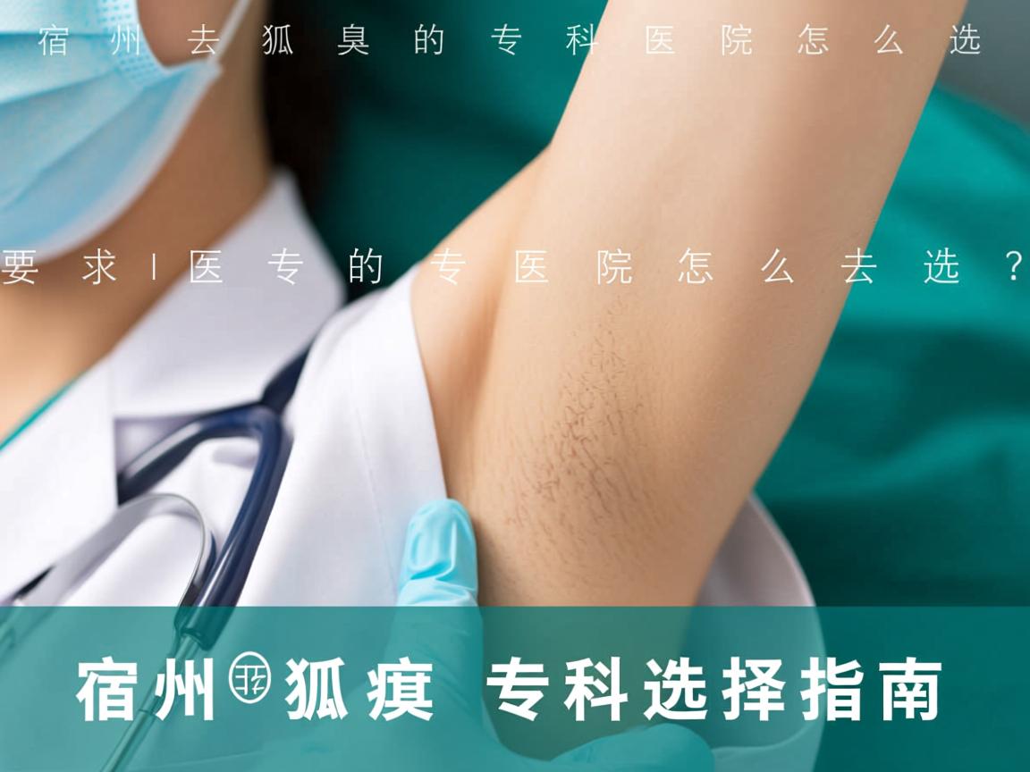 宿州去狐臭的专科医院怎么选？宿州狐臭专科选择指南