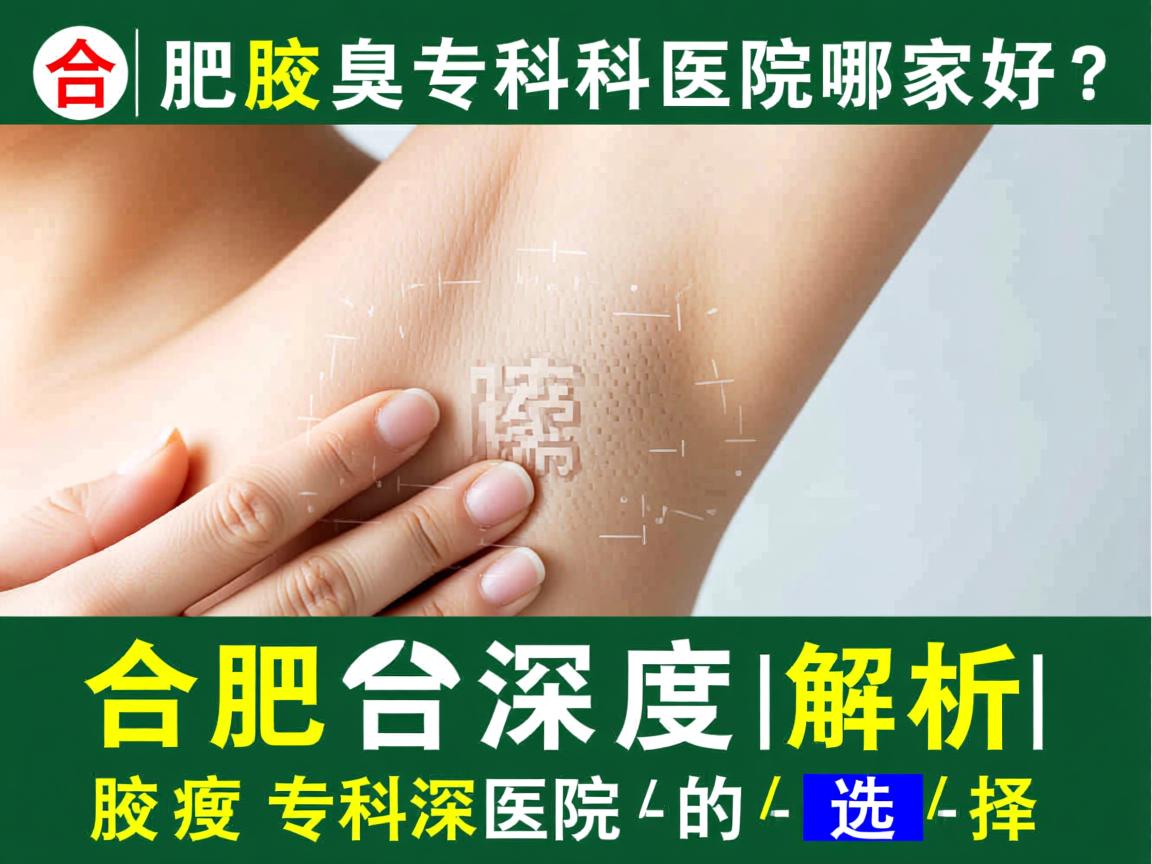 合肥腋臭专科医院哪家好？深度解析合肥腋臭专科医院的选择