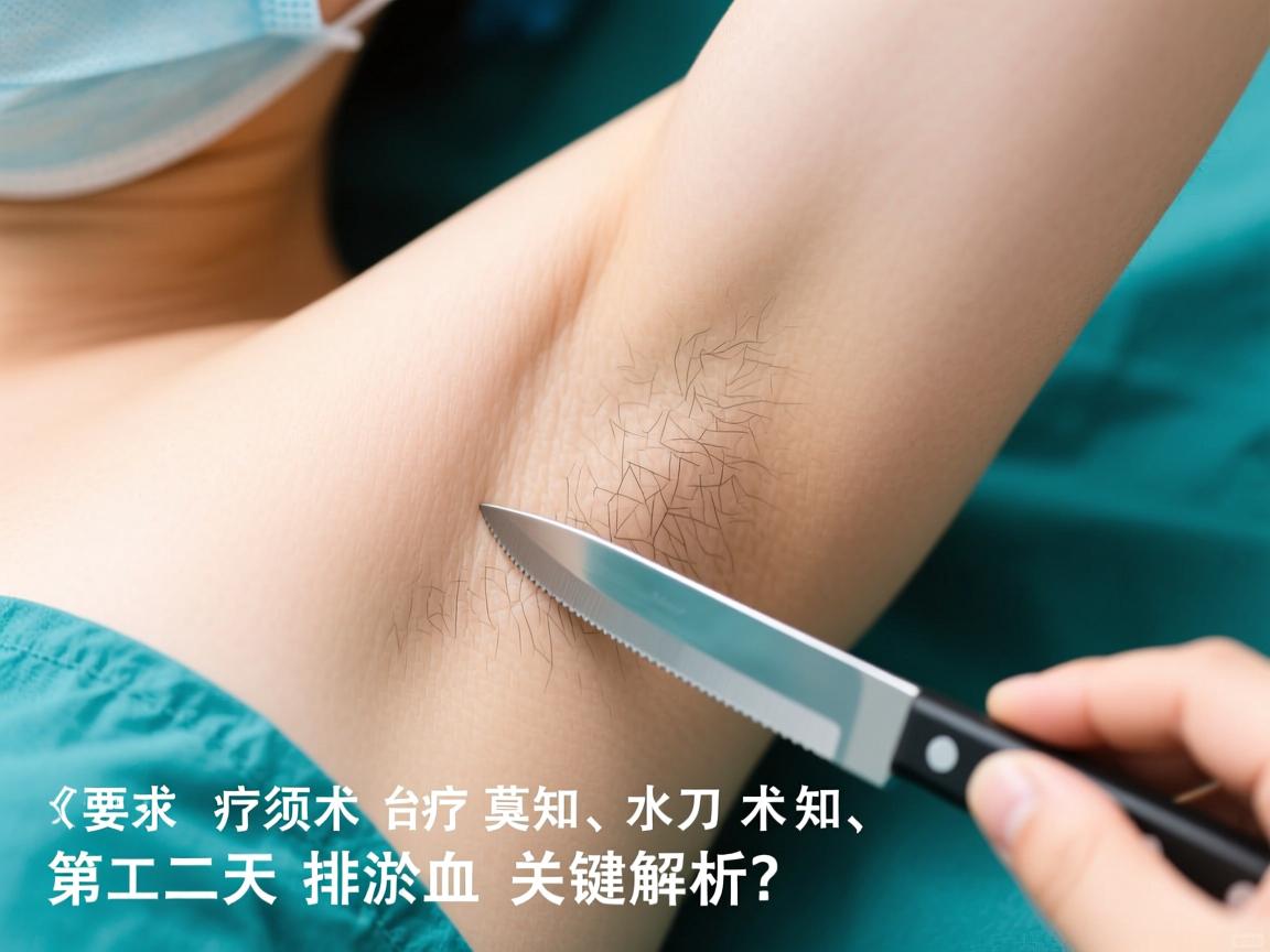 水刀治疗腋臭后须知，水刀术后第二天排淤血关键解析