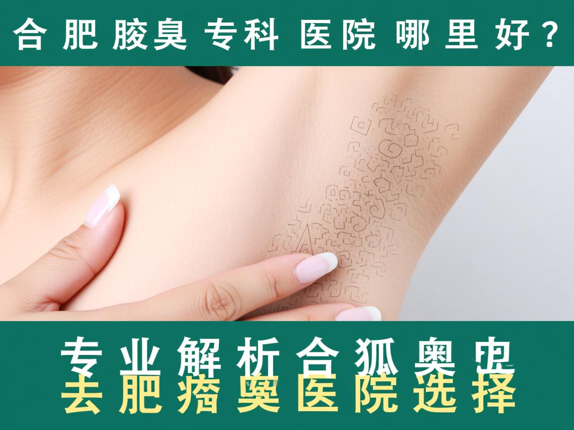 合肥腋臭专科医院哪里好？专业解析合肥去狐臭的医院选择