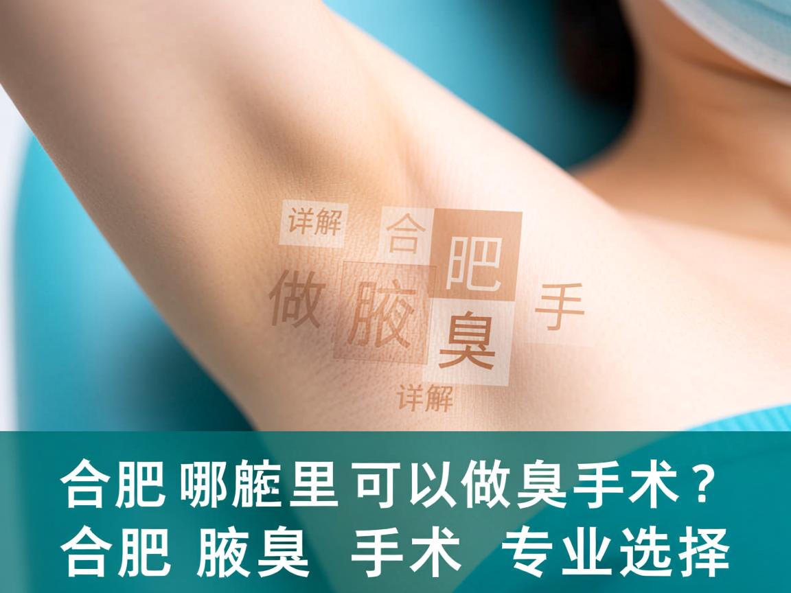 合肥哪里可以做腋臭手术？详解合肥腋臭手术的专业选择