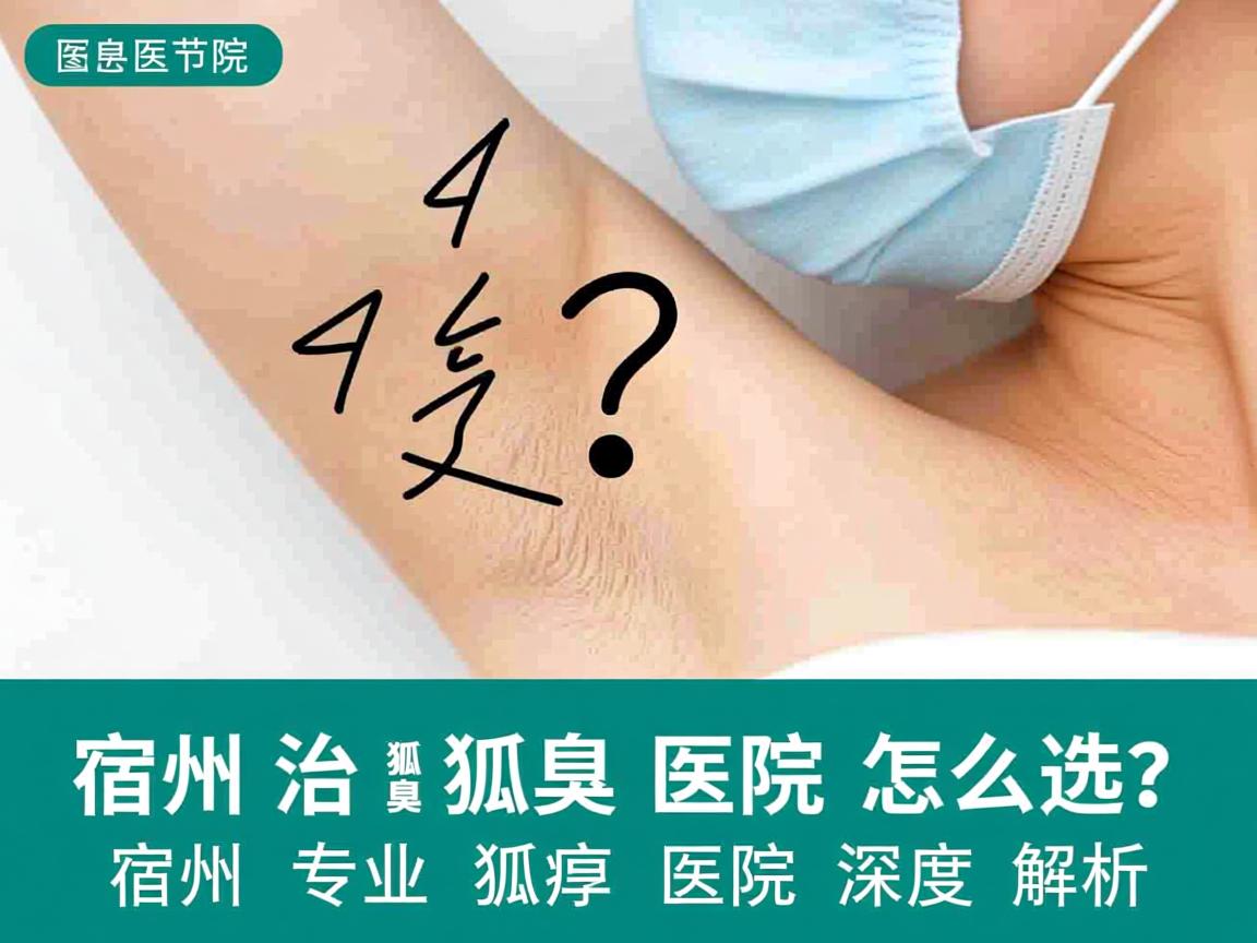 宿州治狐臭医院怎么选？宿州专业狐臭医院深度解析