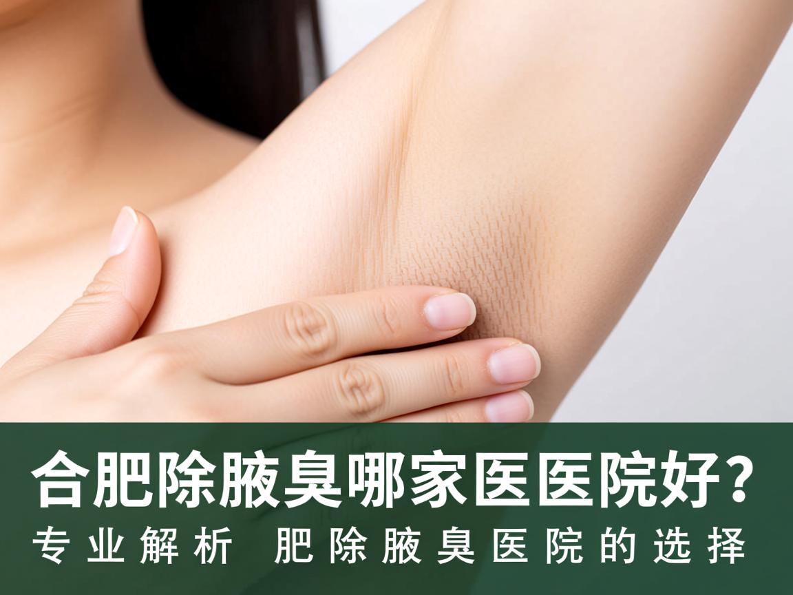 合肥除腋臭哪家医院好？专业解析合肥除腋臭医院的选择