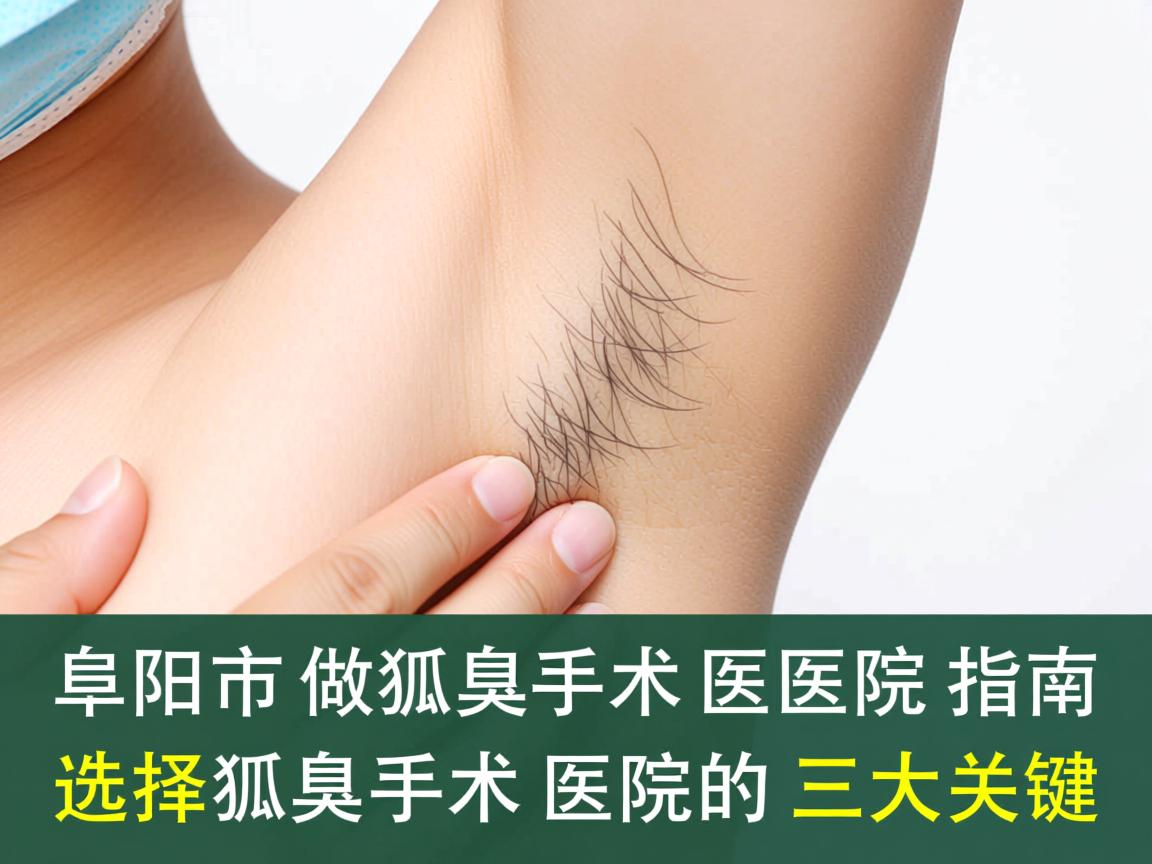 阜阳市做狐臭手术医院指南，选择狐臭手术医院的三大关键