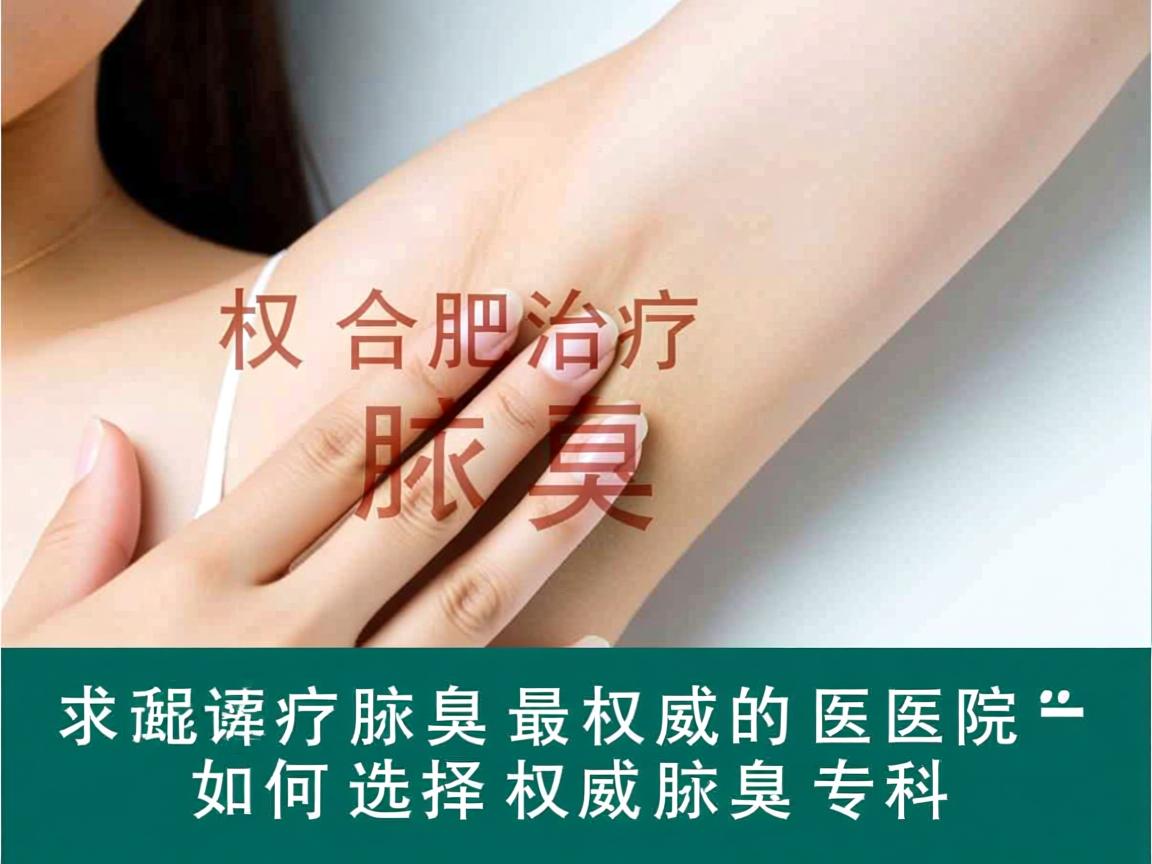权威解读，合肥治疗腋臭最权威的医院，如何选择权威腋臭专科