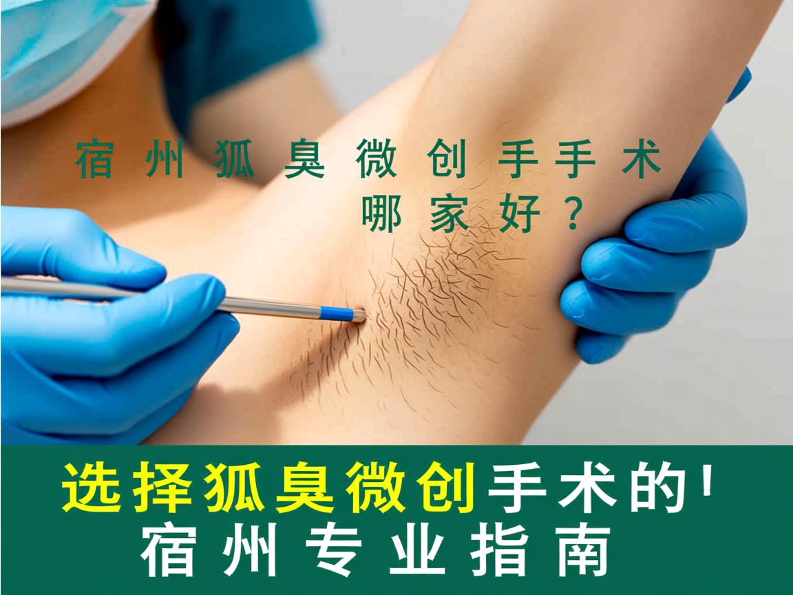 宿州狐臭微创手术哪家好？选择狐臭微创手术的宿州专业指南