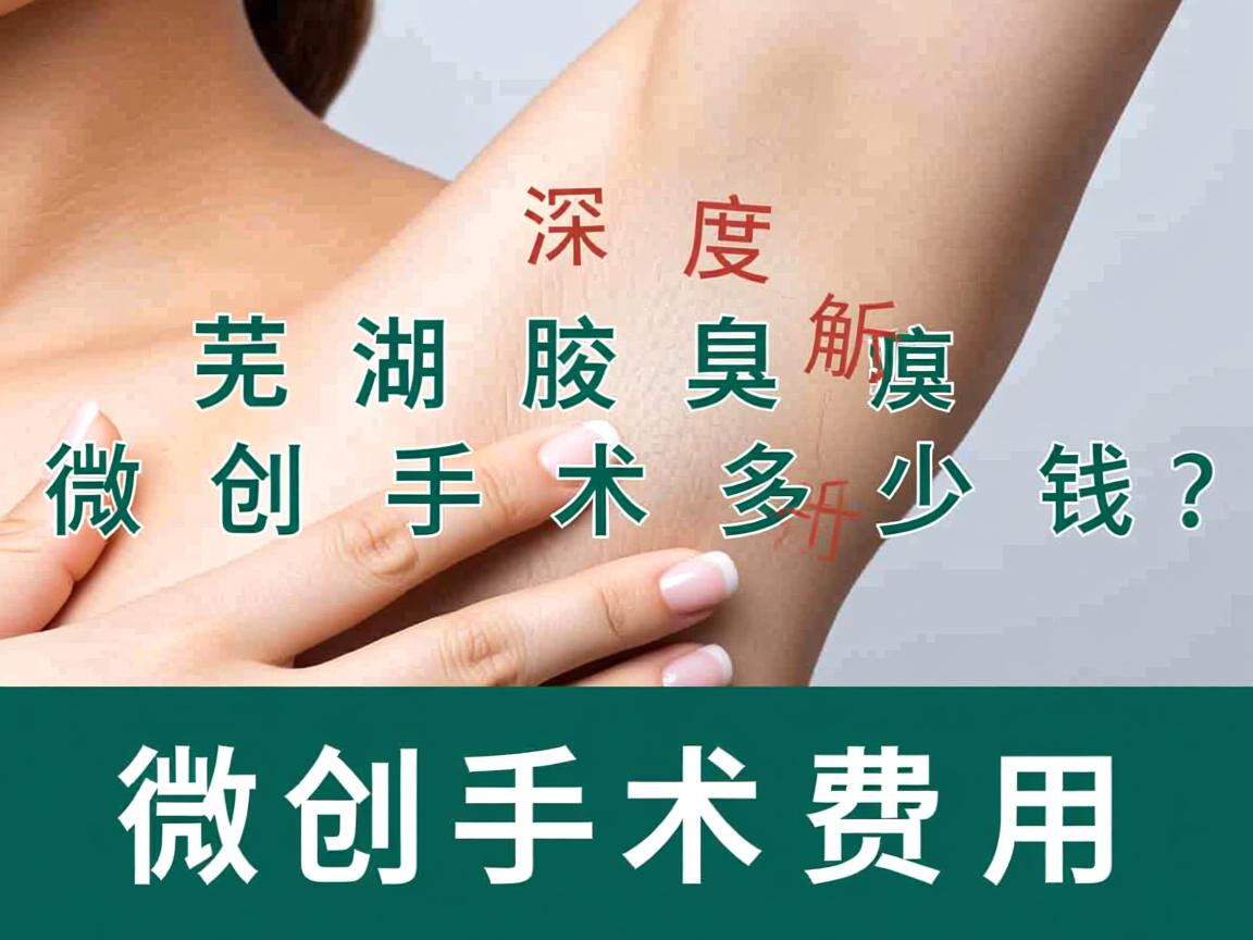 芜湖腋臭微创手术多少钱？深度解析腋臭微创手术费用