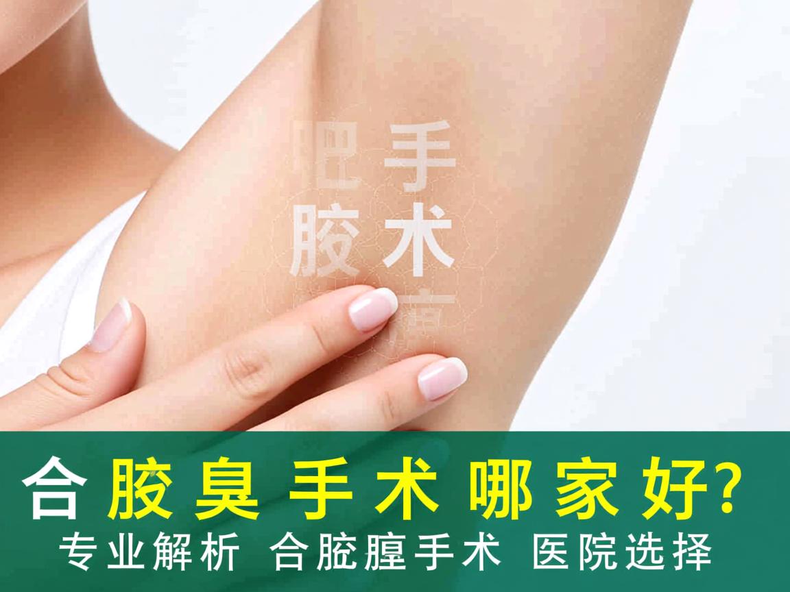 合肥腋臭手术哪家好？专业解析合肥腋臭手术医院选择