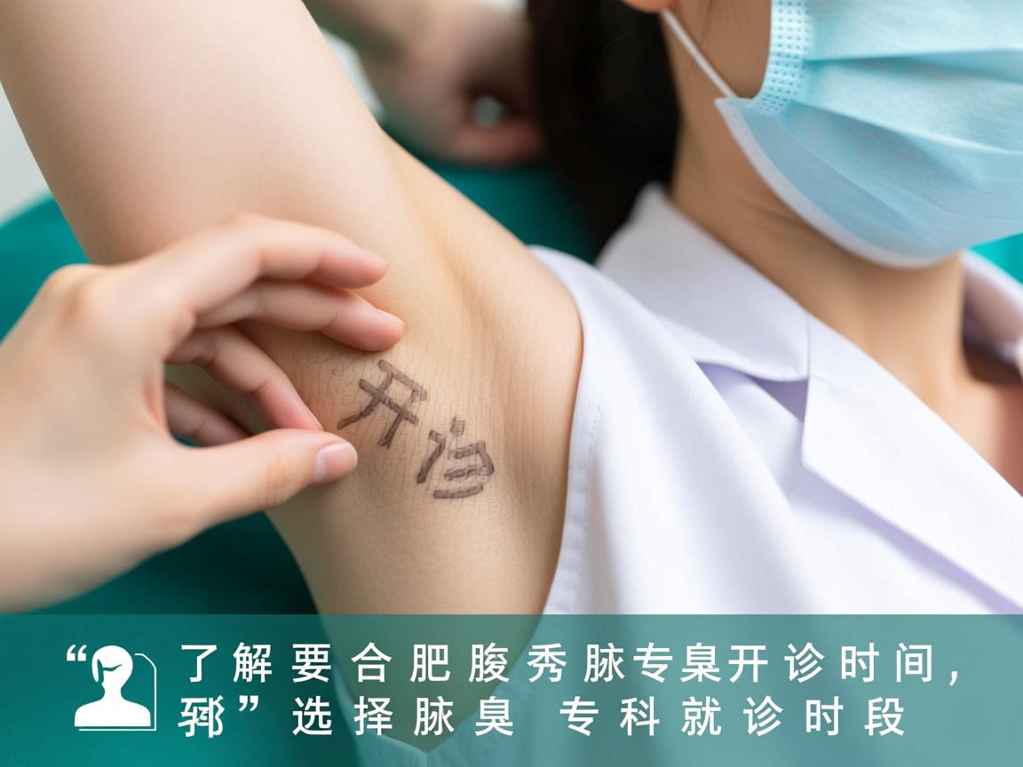 了解合肥腋秀腋臭专科开诊时间，选择腋臭专科就诊时段