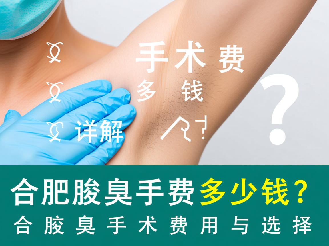 合肥腋臭手术费多少钱？详解合肥腋臭手术费用与选择