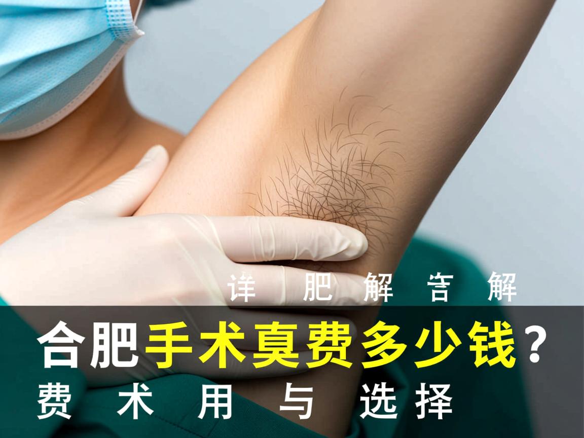 合肥腋臭手术费多少钱？详解合肥腋臭手术费用与选择
