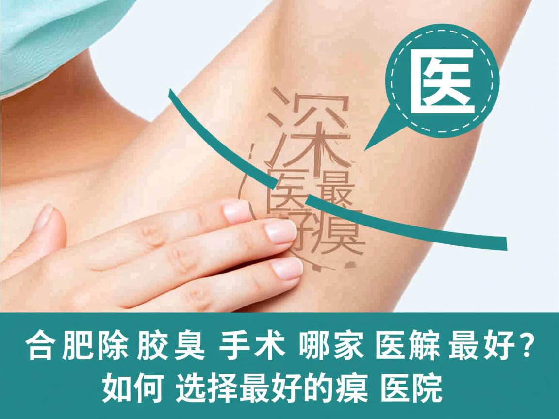 合肥除腋臭手术哪家医院最好？深度解析如何选择最好的腋臭医院